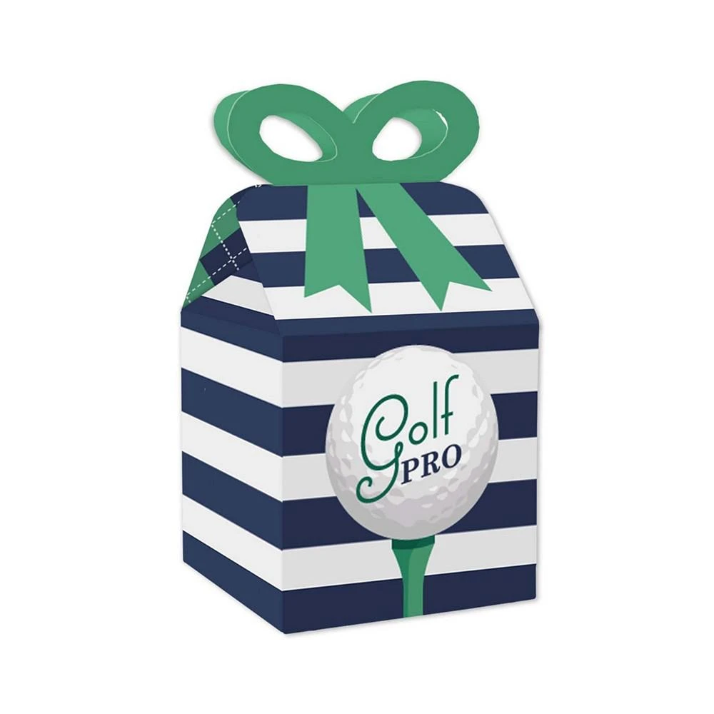 商品Big Dot of Happiness|Par-Tee Time - Golf - Square Favor Gift Boxes - Birthday or Retirement Party Bow Boxes - Set of 12,价格¥142,第1张图片