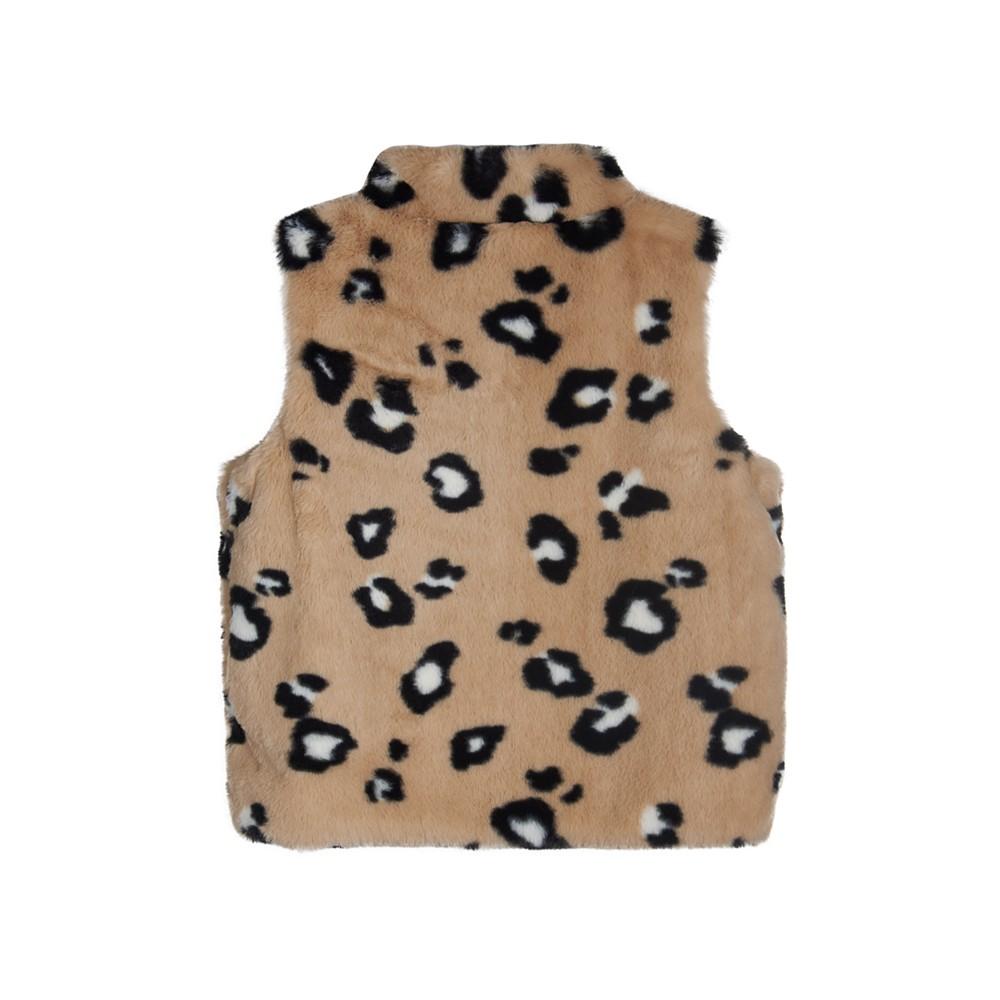 Little Girls Leopard Faux Fur Vest, Created For Macy's商品第2张图片规格展示