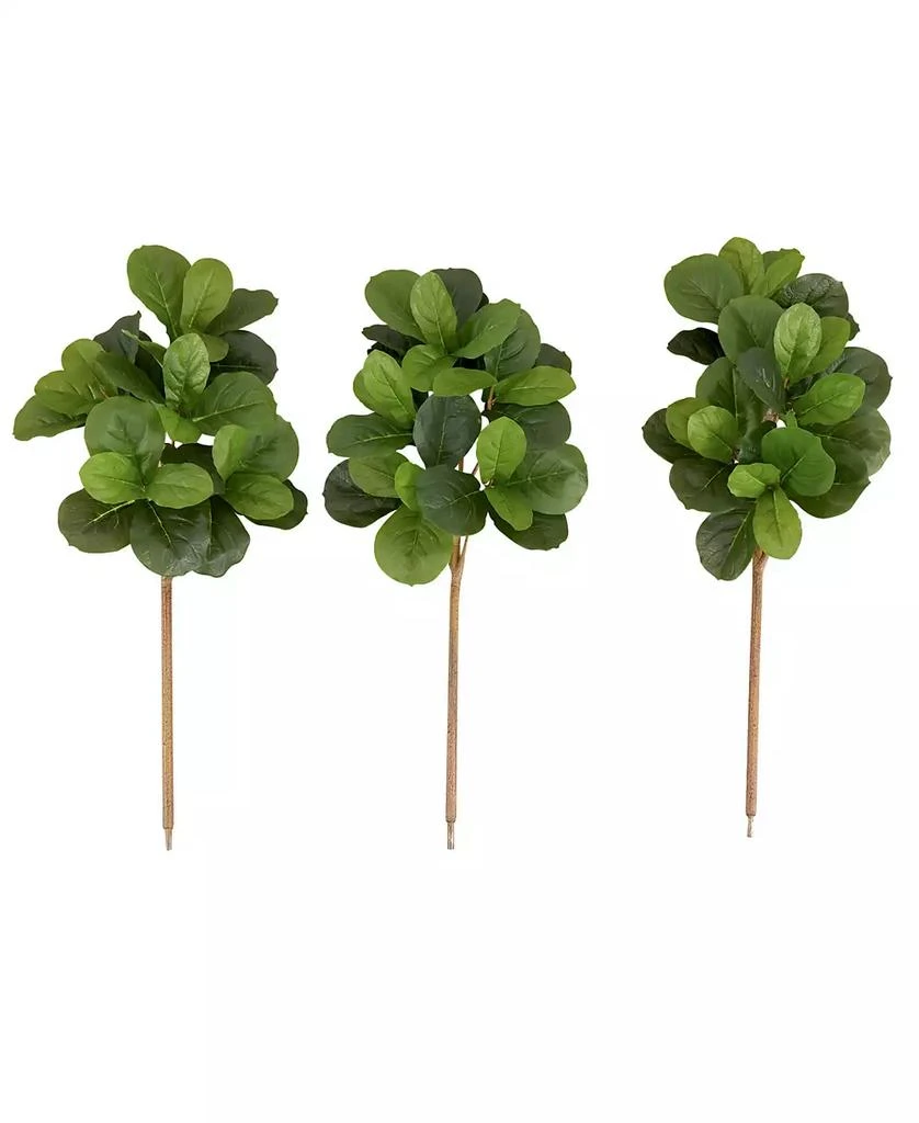 商品NEARLY NATURAL|42" Artificial Fiddle Leaf Fig Tree No Pot , Set of 3,价格¥519,第1张图片