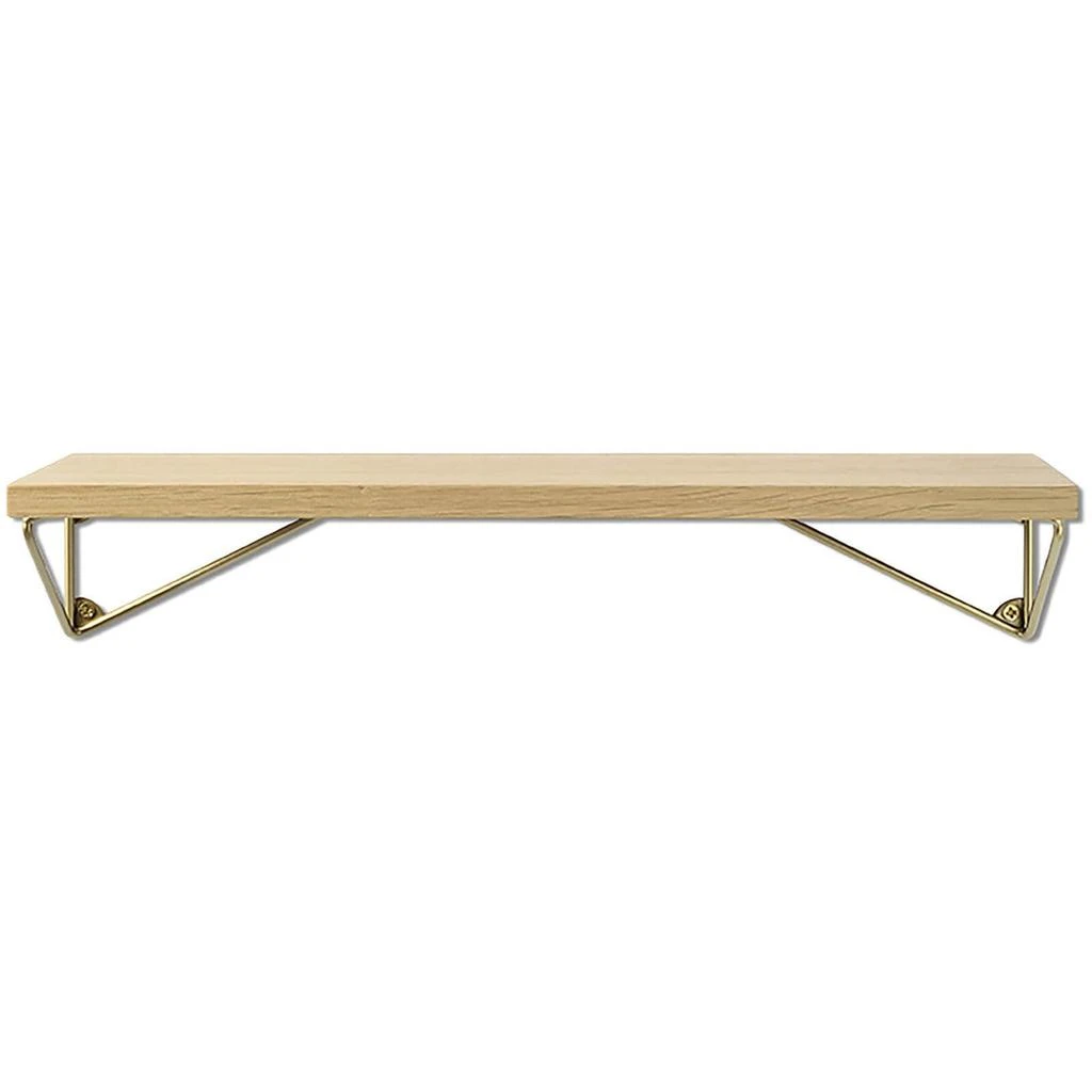 商品Maze Interior|Maze Interior Pythagoras XS Shelf & Brackets - Oak & Brass,价格¥430,第1张图片