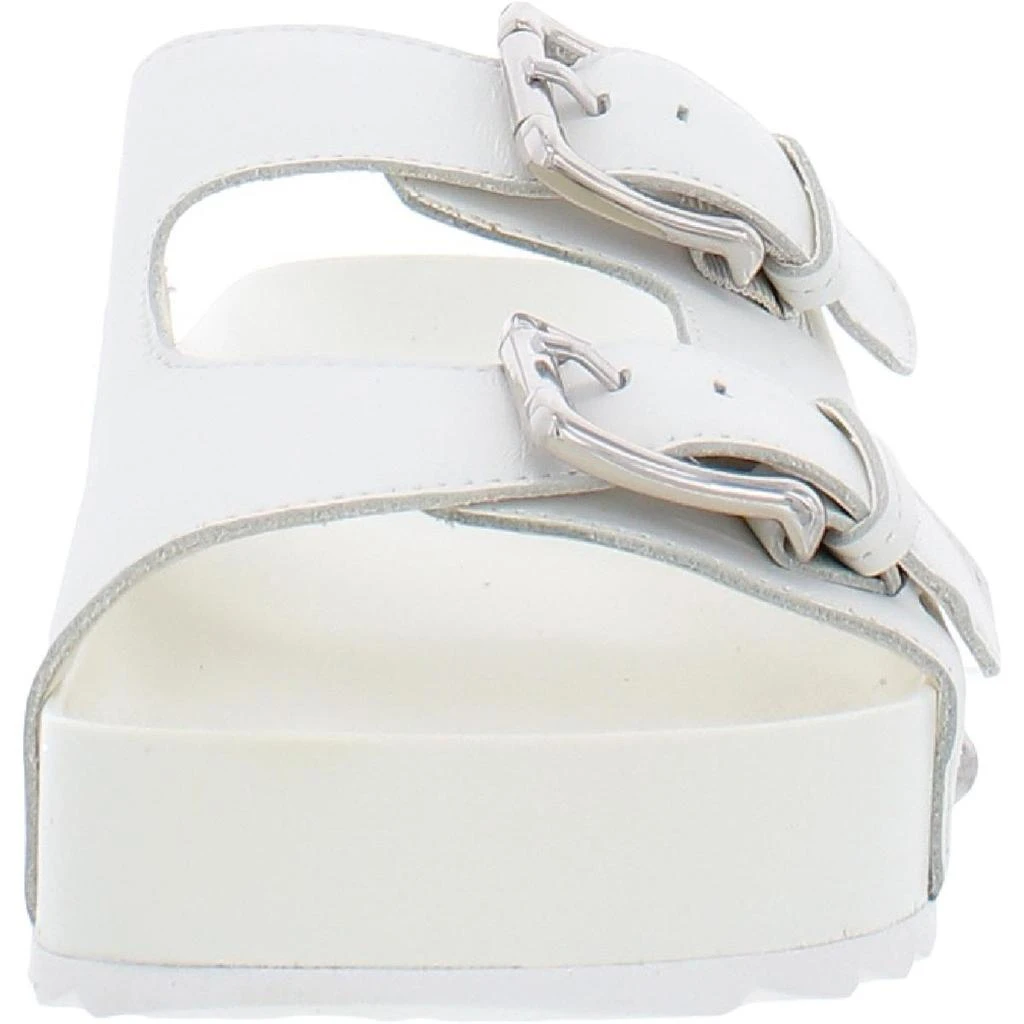 商品Steve Madden|Steve Madden Womens Moore Leather Contoured Footbed Flatform Sandals,价格¥238,第2张图片详细描述
