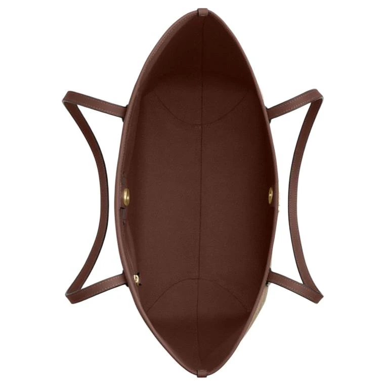 商品[国内直发] Coach|蔻驰 City 33 徽标标牌磁扣开合 PVC拼皮革 托特包Tote包购物袋单肩手提包 大号 女款 浅褐色拼棕色,价格¥1473,第4张图片详细描述