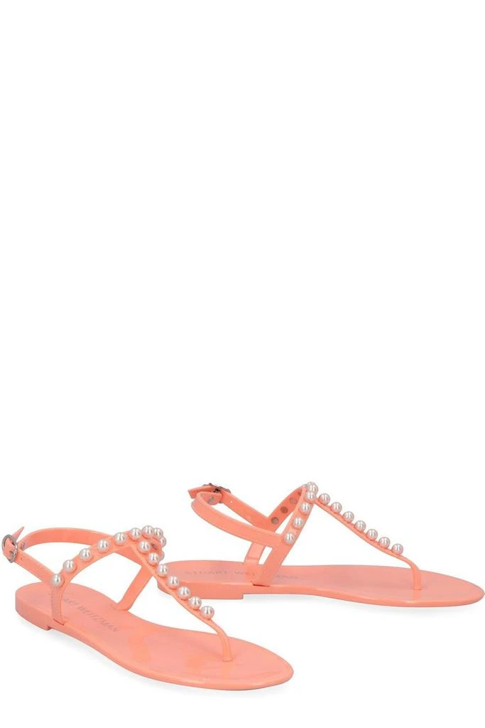 商品Stuart Weitzman|Stuart Weitzman Goldie Jelly Embellished Thong Sandals,价格¥632,第2张图片详细描述