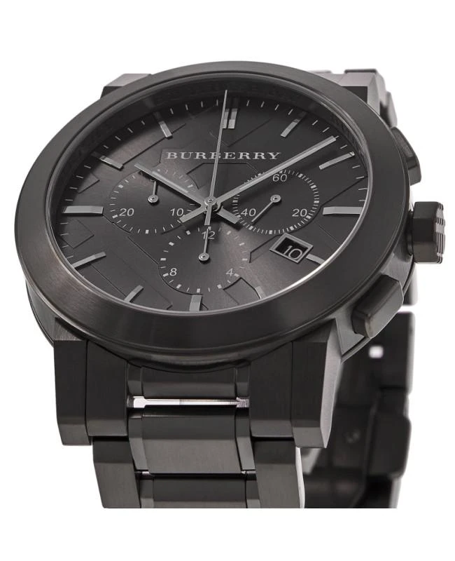 商品Burberry|Burberry Men's Swiss Chronograph Gray Ion Steel 42mm Men's Watch BU9354,价格¥2615,第2张图片详细描述
