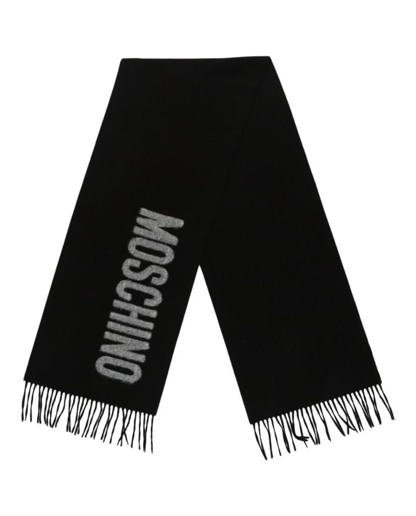 商品Moschino|Logo Fringe Wool Scarf,价格¥656,第4张图片详细描述