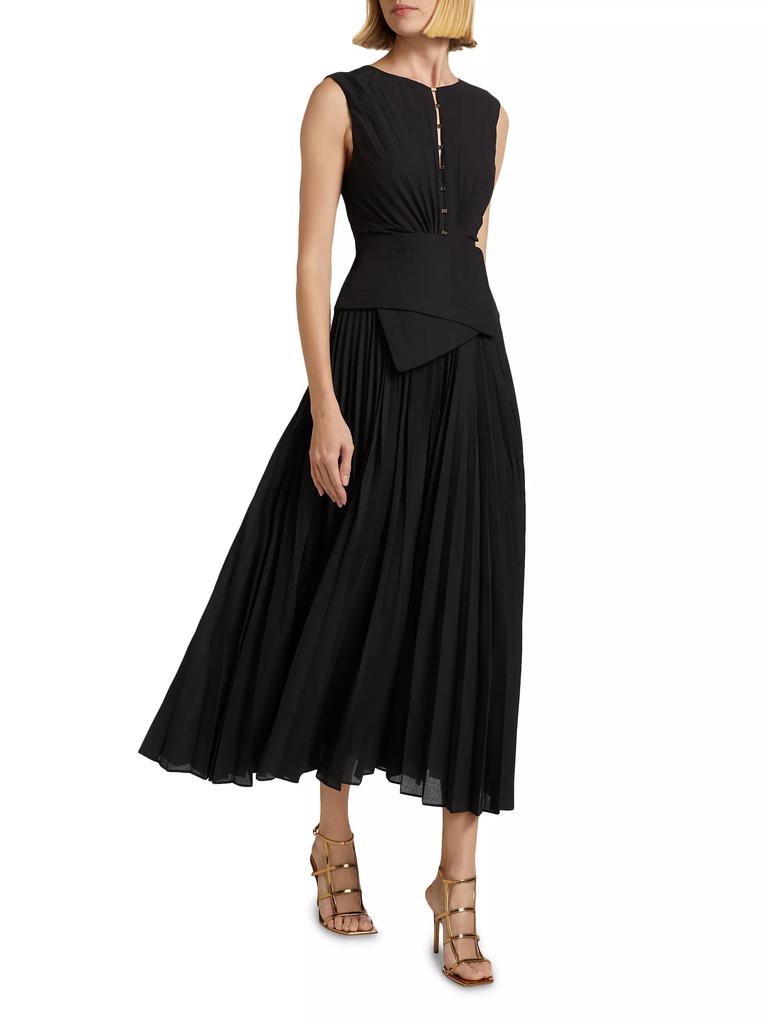 acler rhodes midi dress Introducing the 'Rhodes Midi Dress' in Sea. A sophisticated pleated silhouette featuring an removable modesty panel on the bodice for versatility. Shop the collection online and in-store. #Acler #AclerFall24