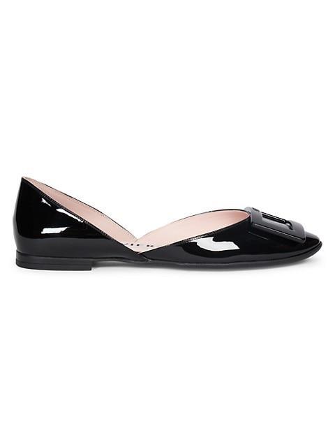 商品Roger Vivier|Patent Leather D'Orsay Ballerina Flats,价格¥5107,第1张图片