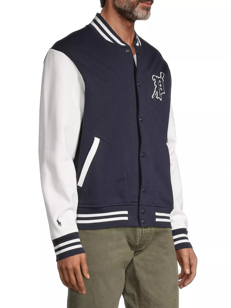 商品Ralph Lauren|Fleece Logo Baseball Jacket,价格¥1474,第4张图片详细描述