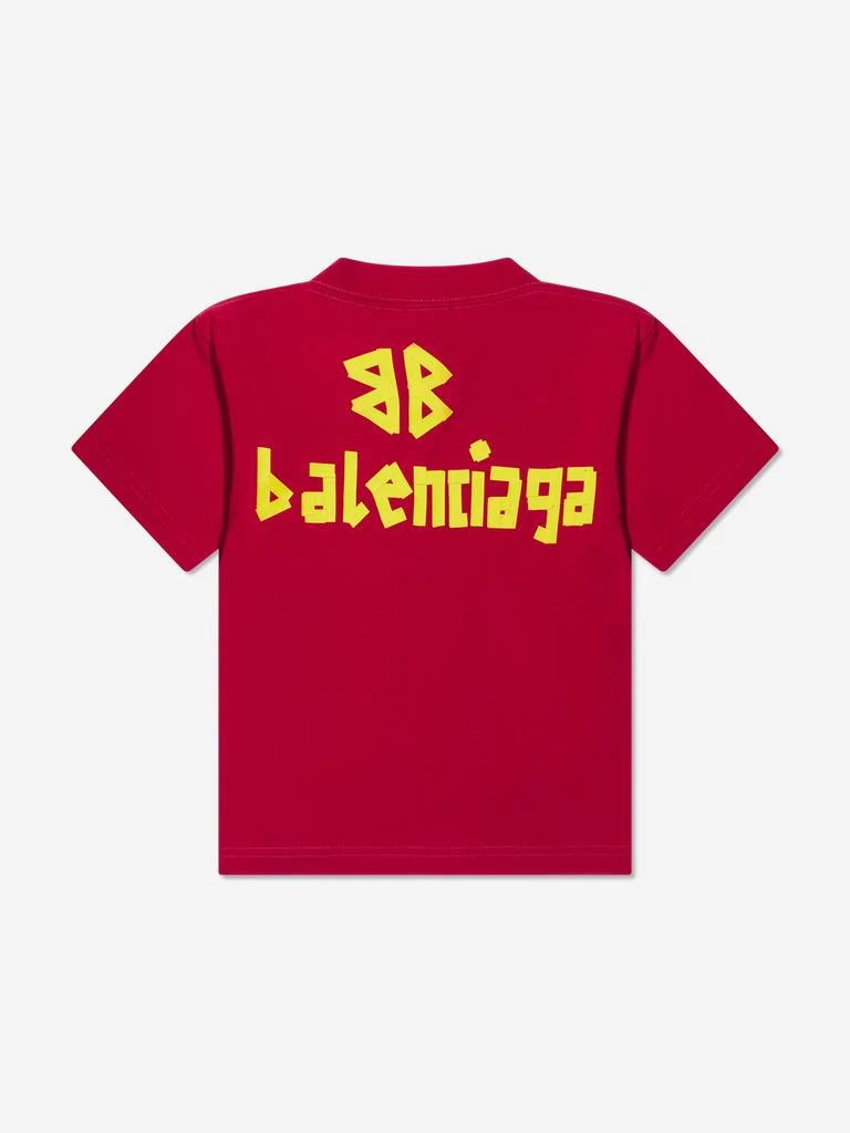 商品Balenciaga|Balenciaga Kids Logo T-Shirt in Red,价格¥1338,第2张图片详细描述