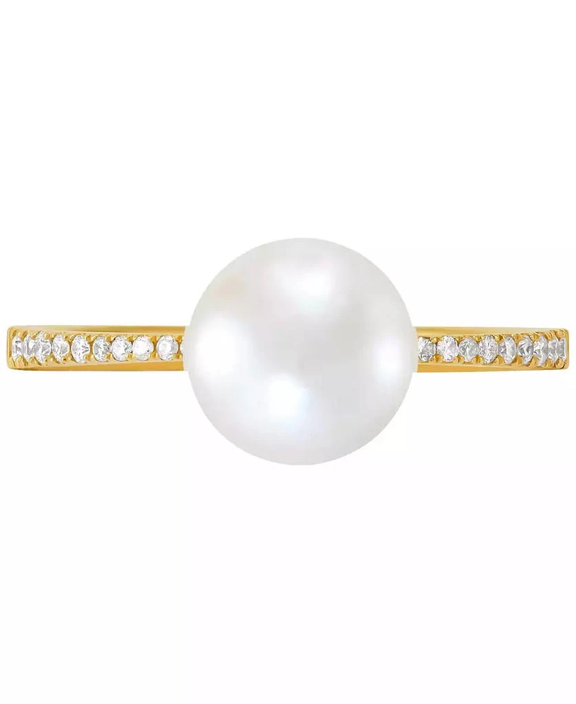 商品Honora|Cultured Freshwater Pearl (8mm) & Diamond (1/10 ct. t.w.) Ring in 10k Gold,价格¥1310,第3张图片详细描述