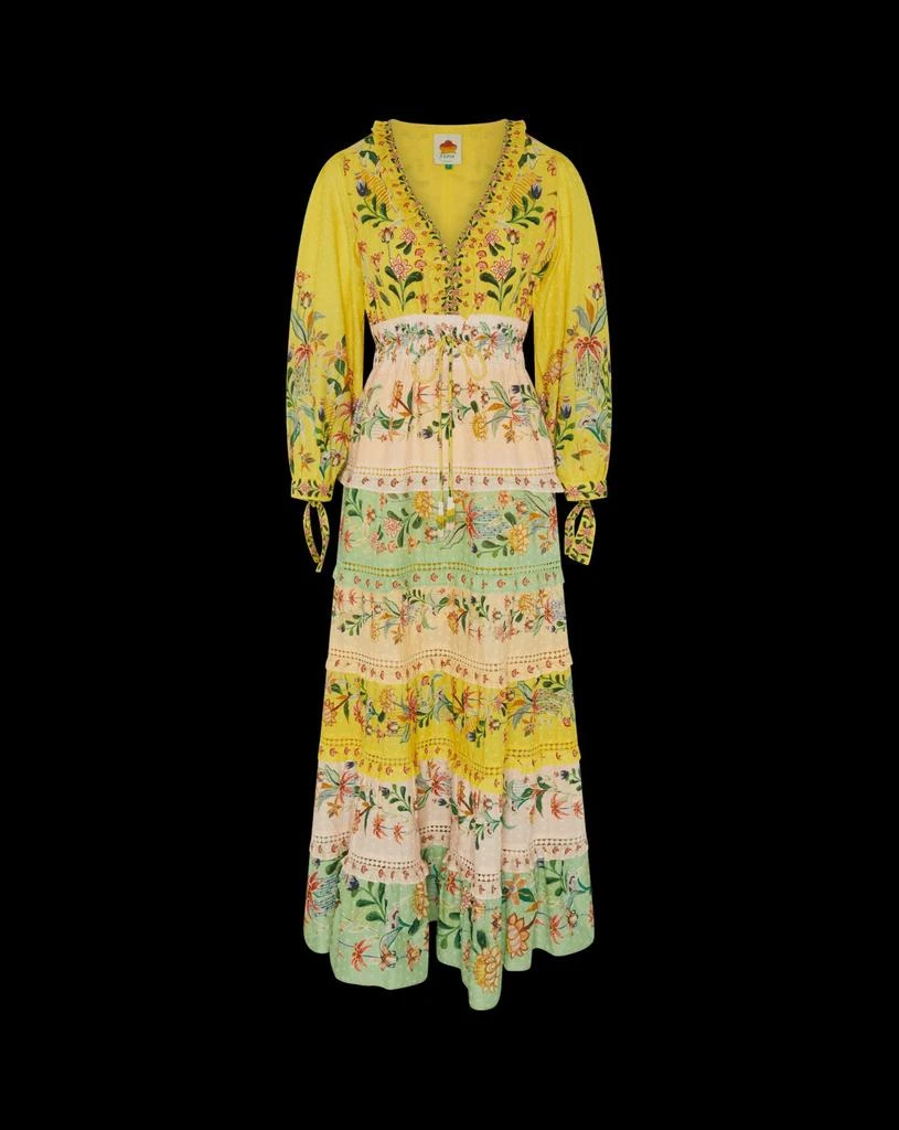 商品Farm Rio|Farm Rio Mixed Delicate Flowers Long Sleeve Maxi Dress,价格¥3524,第1张图片