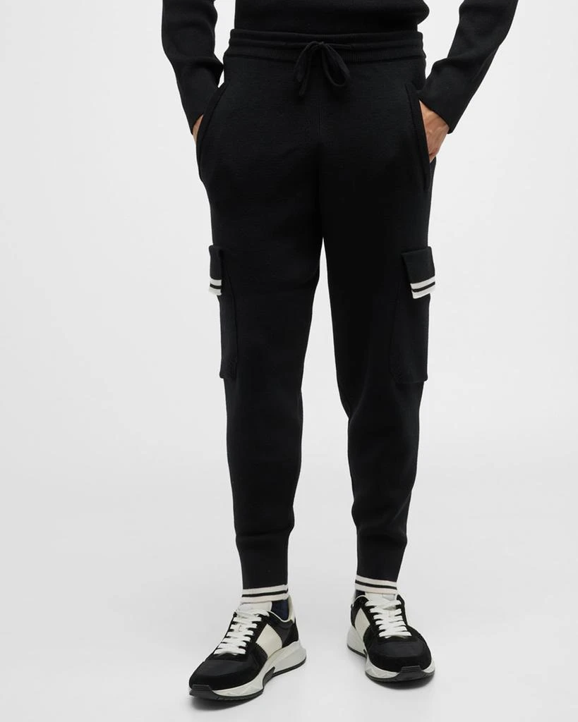 商品Palm Angels|Men's Wool Knit Mini Track Band Cargo Pants,价格¥2200,第1张图片