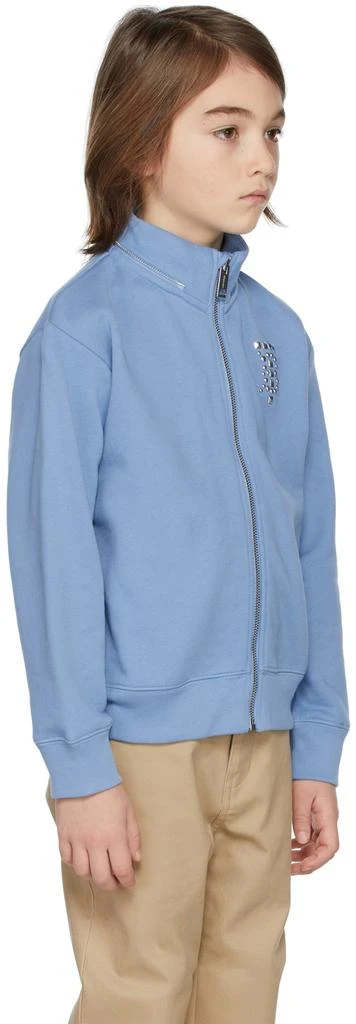 商品Burberry|Kids Blue Detachable Hood Studded Monogram Hoodie,价格¥3147,第5张图片详细描述