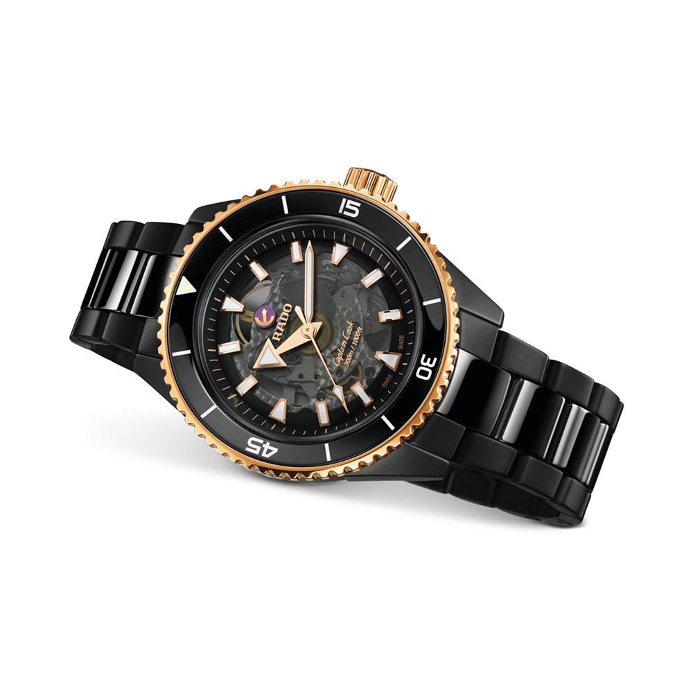 Men's Swiss Automatic Captain Cook High Tech Ceramic Bracelet Watch 43mm商品第2张图片规格展示