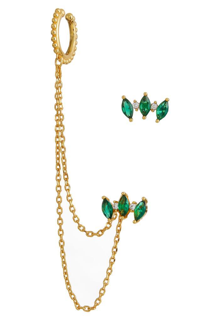 商品Savvy Cie Jewels|18K Gold Hoop Chain + Climber,价格¥214,第1张图片