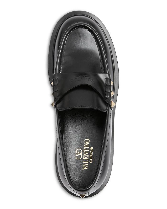 商品Valentino|Women's Rockstud Lug Sole Loafers,价格¥7330,第4张图片详细描述