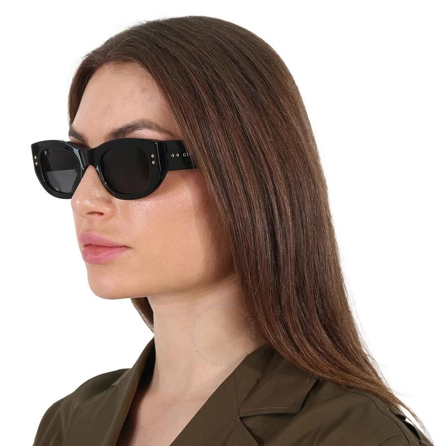 商品Gucci|Solid Grey Rectangular Ladies Sunglasses GG1215S 002 51,价格¥1505,第2张图片详细描述