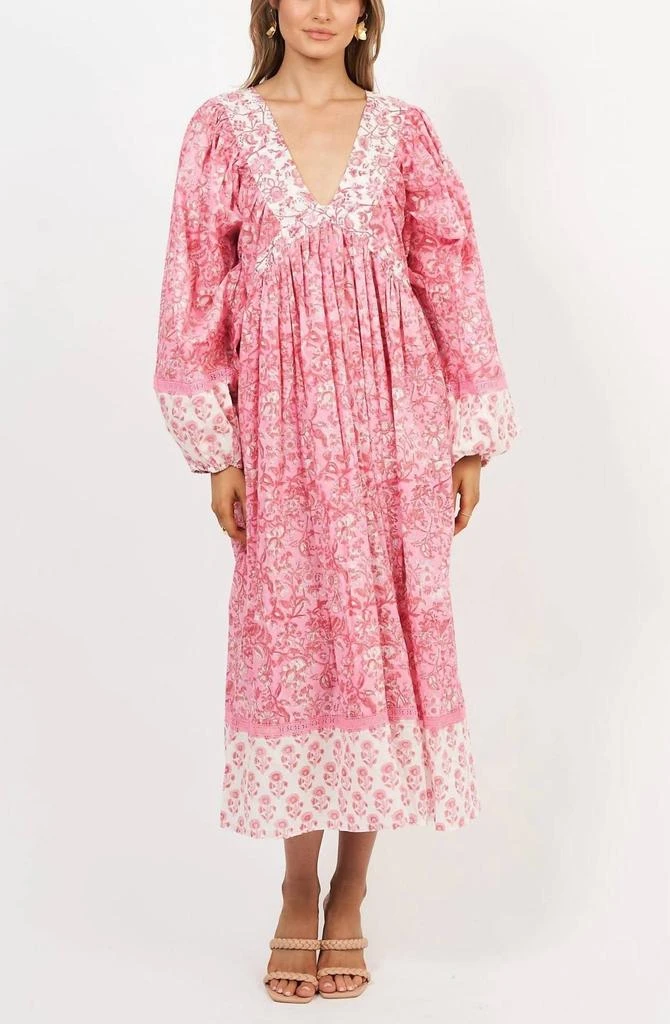 商品Naudic|Faith Ivy Rose Maxi Dress in Pink,价格¥1001,第1张图片