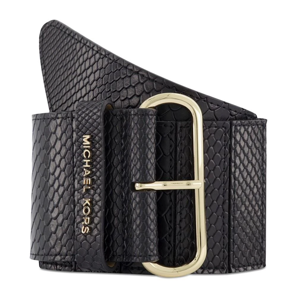 商品Michael Kors|Leather Stretch Faux Snakeskin Belt,价格¥248,第1张图片