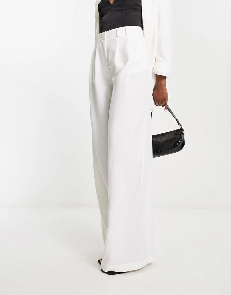 商品AsYou|ASYOU tailored wide leg trouser in white,价格¥154,第3张图片详细描述