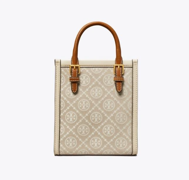 托里·伯奇TORY BURCH 女士老花刺绣织物配皮托特包斜挎包  商品