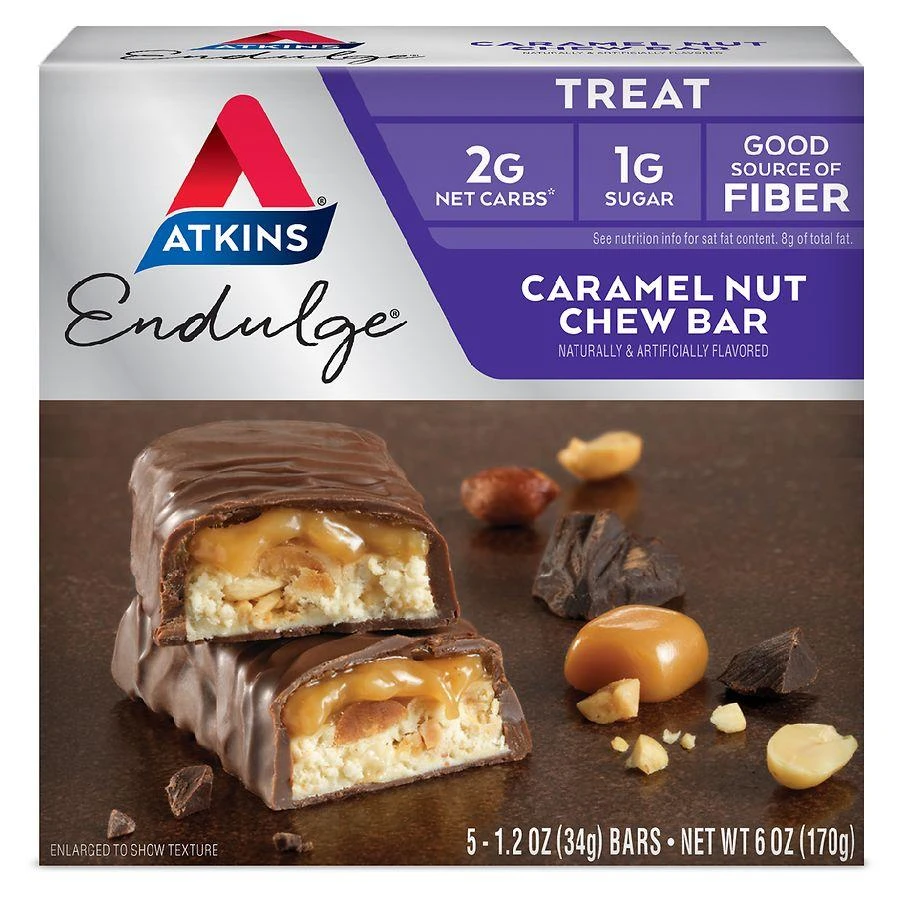 商品Atkins|Snack Bars Caramel Nut Chew,价格¥64,第1张图片