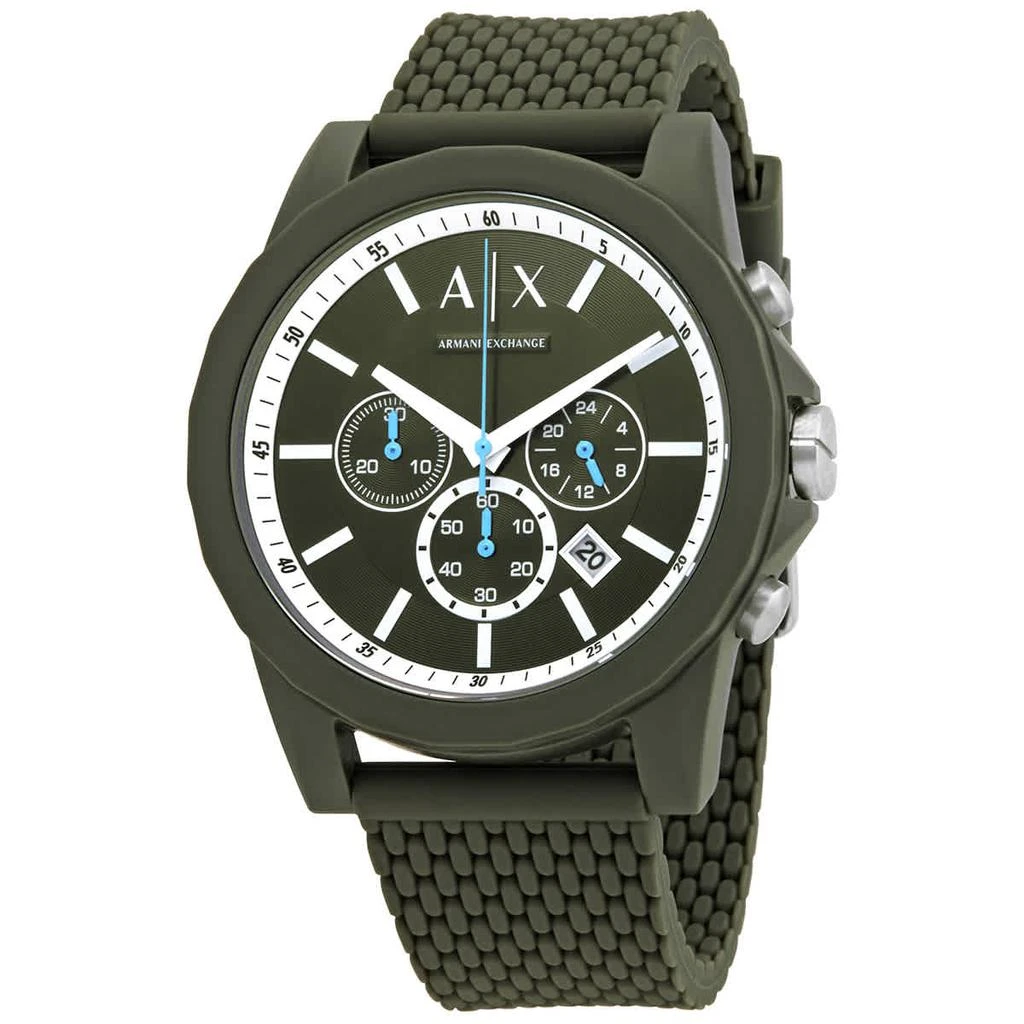 商品Armani Exchange|Armani Exchange Chronograph Quartz Green Dial Mens Watch AX1346,价格¥595,第1张图片