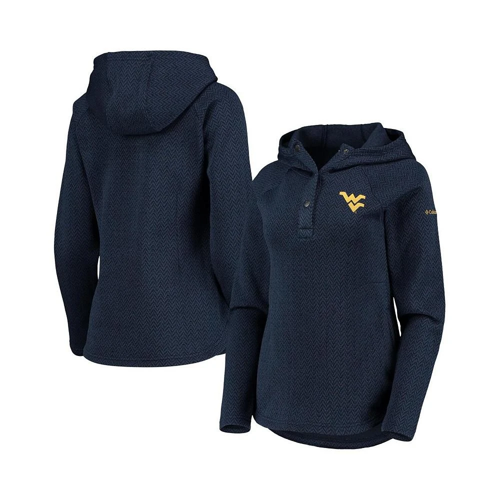 商品Columbia|Women's Navy West Virginia Mountaineers Darling Days Raglan Fleece Pullover Hoodie,价格¥475,第1张图片