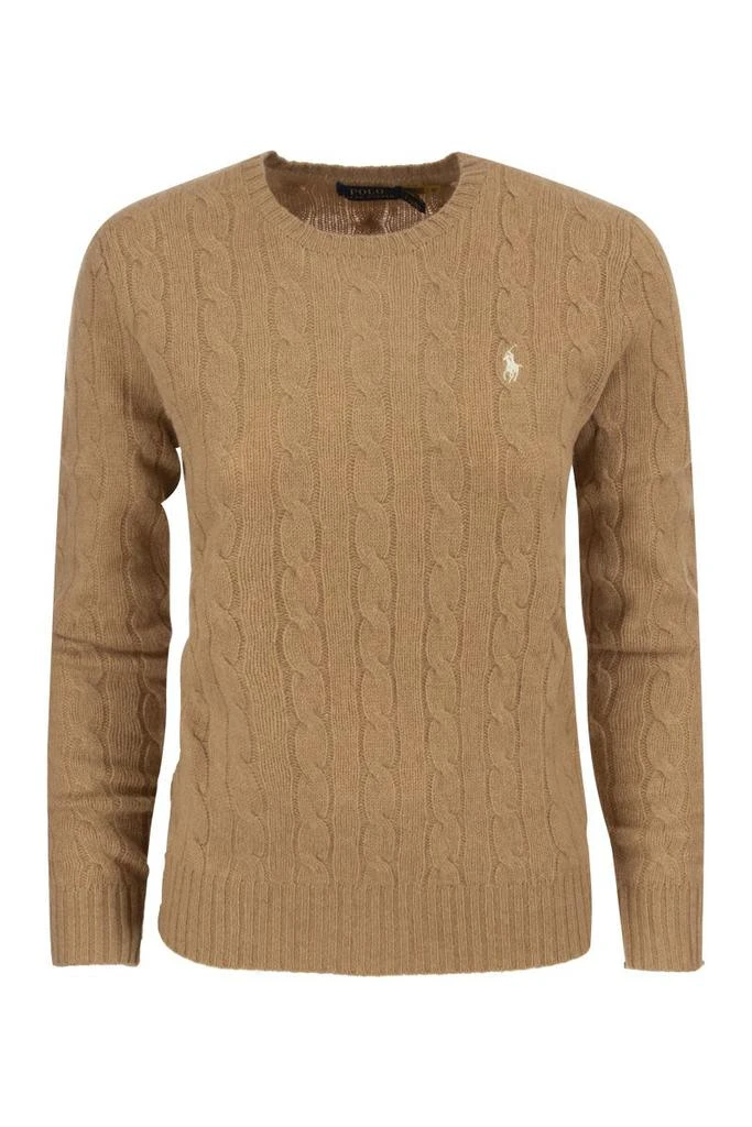 商品Ralph Lauren|POLO RALPH LAUREN Plaited wool and cashmere crew-neck,价格¥1352,第1张图片