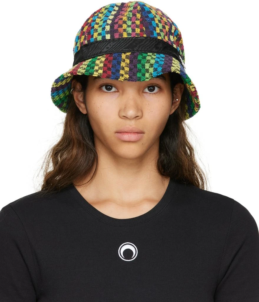 商品MARINE SERRE|Multicolor Kitchen Towels Bucket Hat,价格¥799,第1张图片