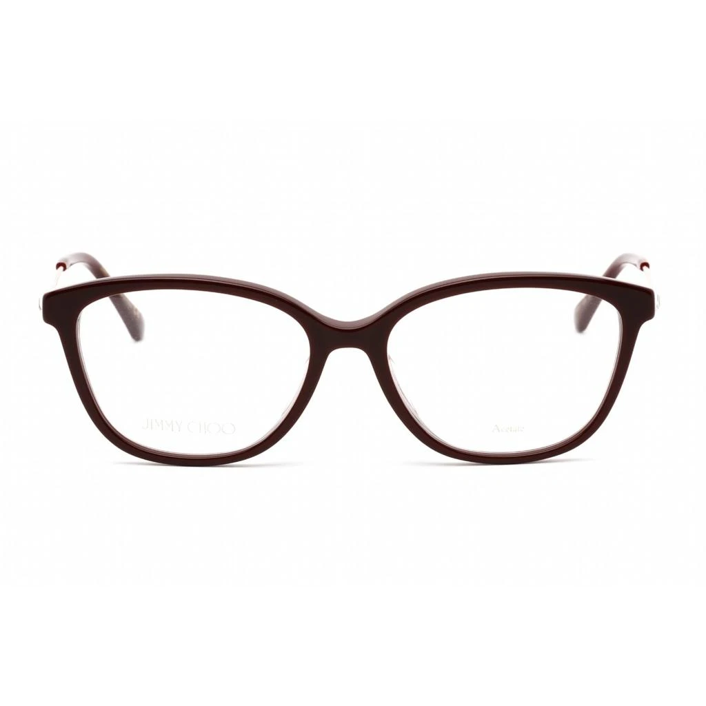 商品Jimmy Choo|Jimmy Choo Women's Eyeglasses - Cat Eye Burgundy Acetate/Metal Frame | JC325/F 0LHF 00,价格¥461,第2张图片详细描述