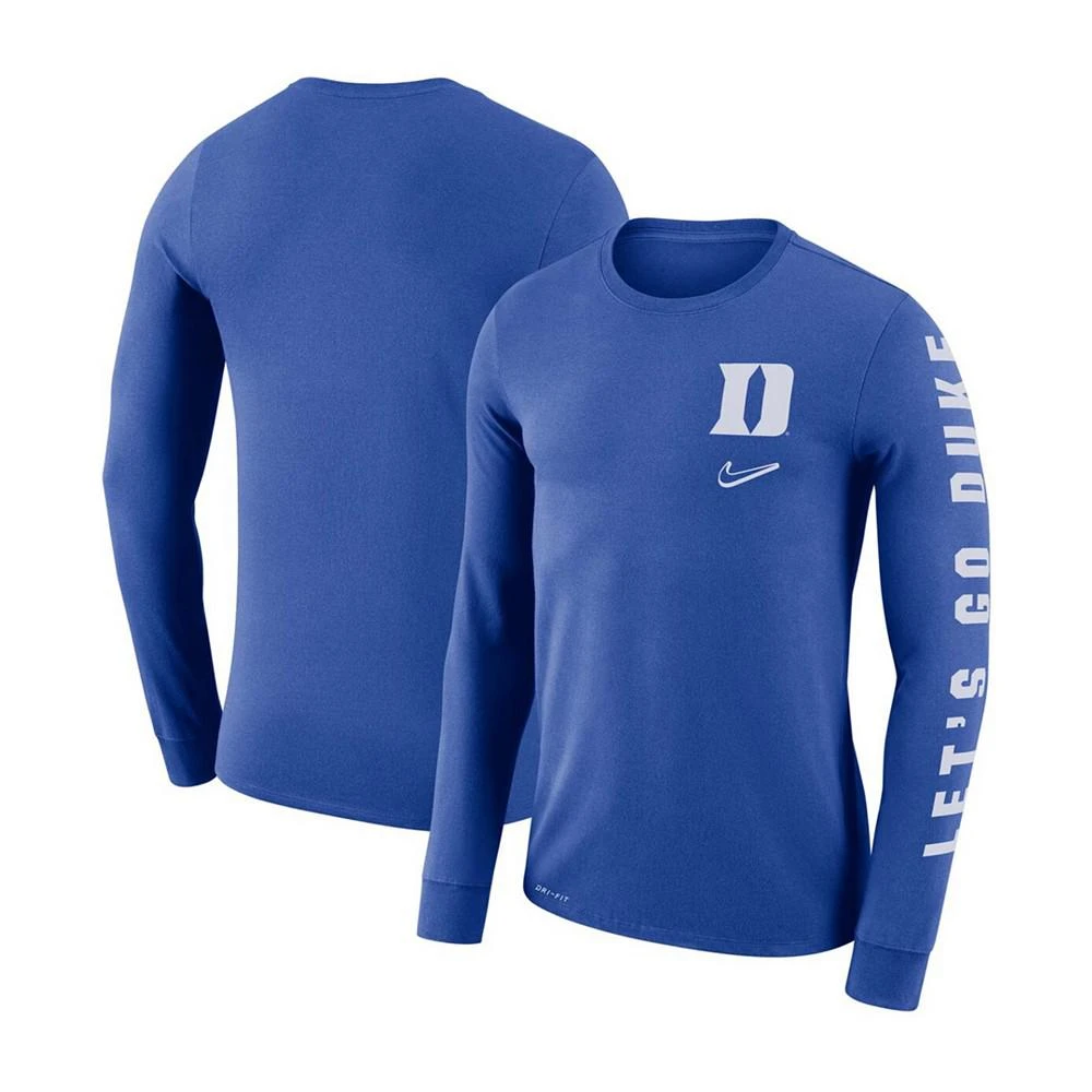 商品NIKE|Men's Royal Duke Blue Devils Local Mantra Performance Long Sleeve T-shirt,价格¥267,第1张图片