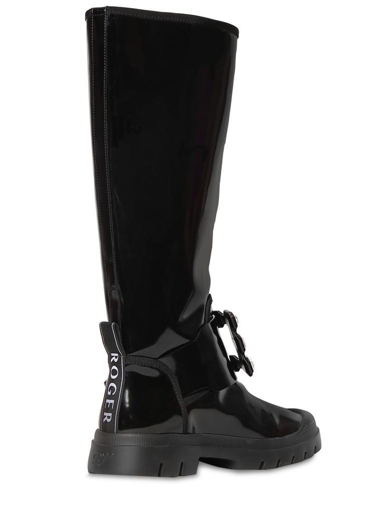 商品Roger Vivier|30mm Walkyviv Patent Leather Tall Boots,价格¥17611,第6张图片详细描述