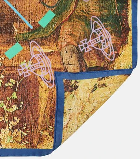 商品Vivienne Westwood|图案印花真丝围巾,价格¥1722,第5张图片详细描述
