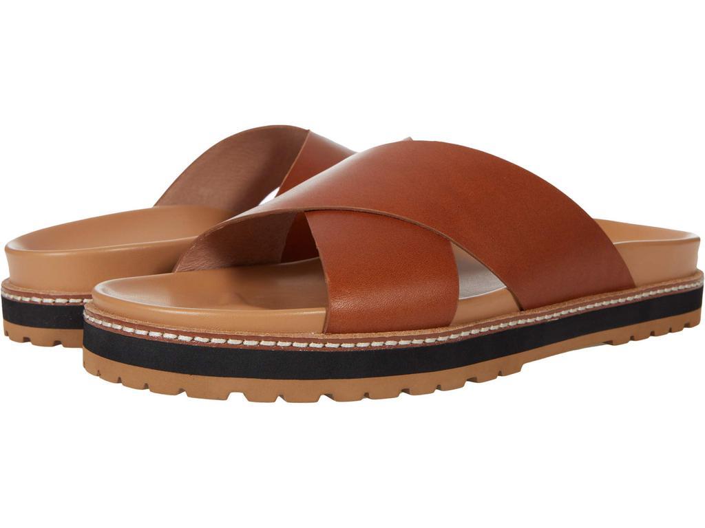商品Madewell|The Dayna Lugsole Slide Sandal in Leather,价格¥414-¥431,第1张图片