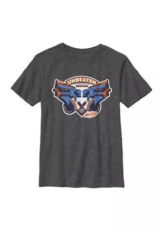 商品Nerf|Boys 4 7 Unbeaten Badge Graphic T Shirt,价格¥141,第1张图片