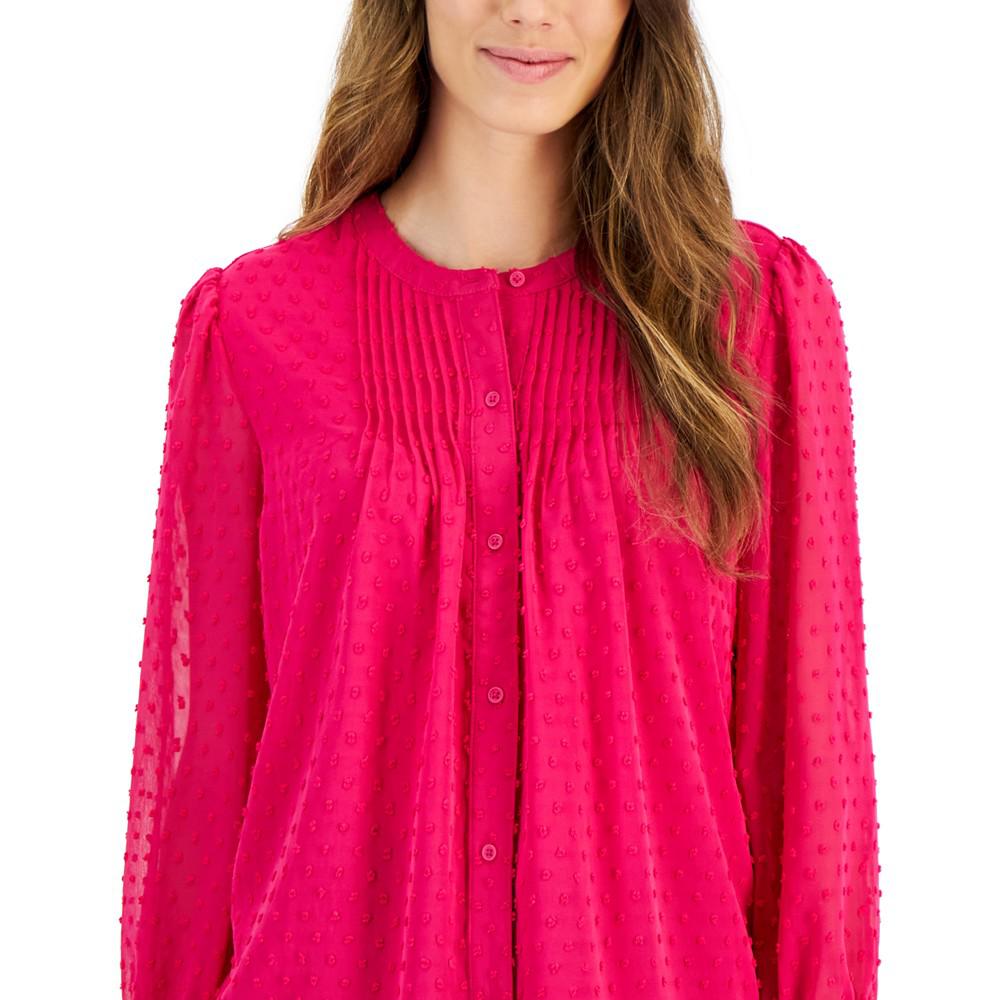 Women's 3/4-Sleeve Pintuck Blouse, Created for Macy's商品第3张图片规格展示