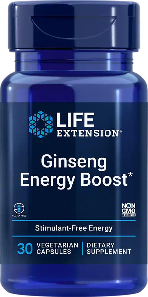 Life Extension Ginseng Energy Boost (30 Vegetarian Capsules)商品第1张图片规格展示