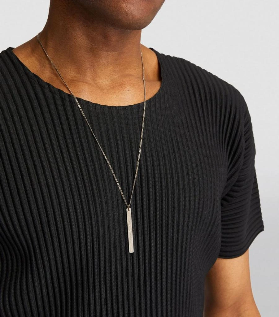 商品MAISON MARGIELA|Sterling Silver Logo Pendant Necklace,价格¥3212,第3张图片详细描述