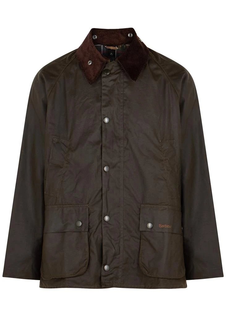 商品Barbour|Bedale dark olive waxed cotton jacket,价格¥2527,第1张图片