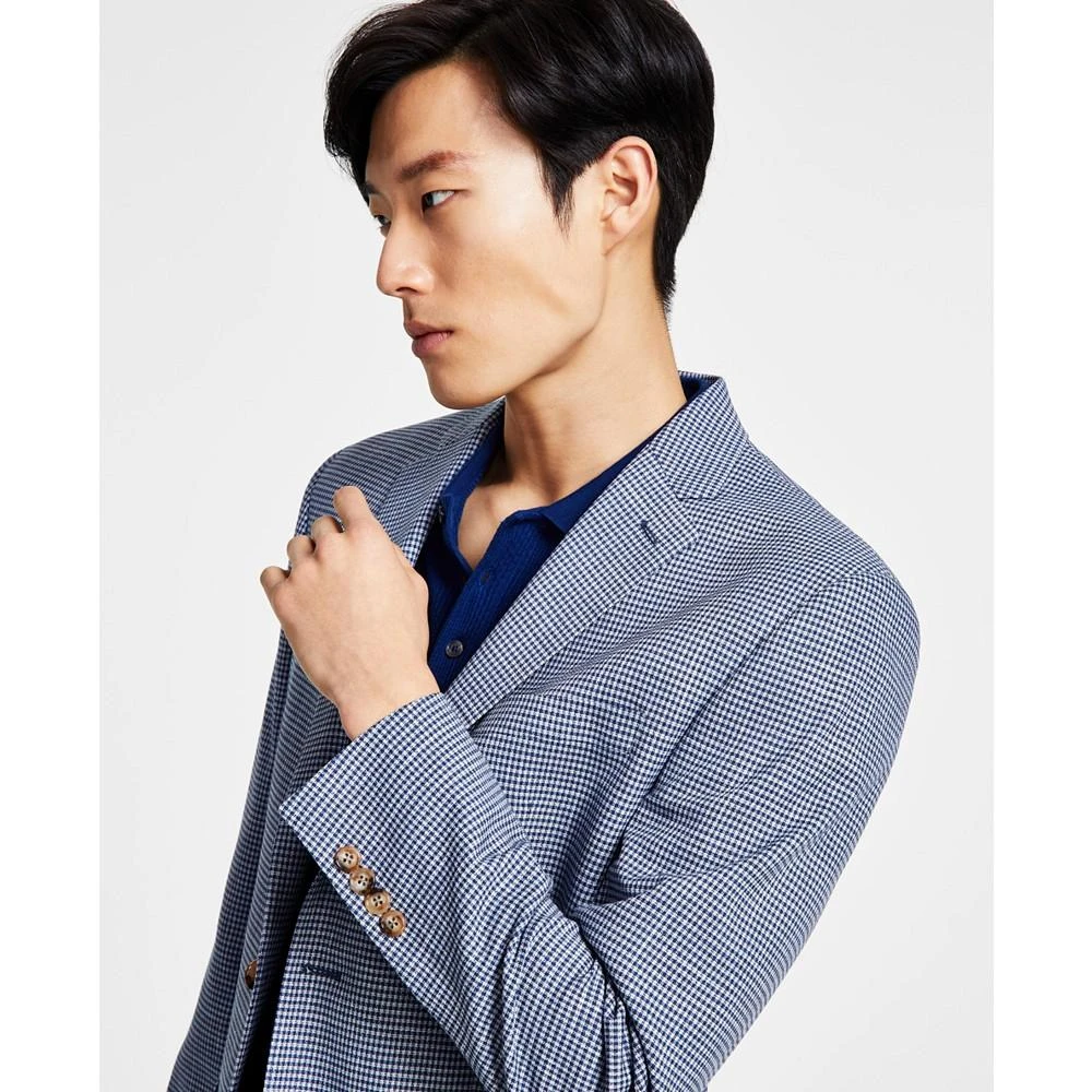 商品Ralph Lauren|Men's Classic-Fit UltraFlex Stretch Grey & Blue Mini Check Sport Coat,价格¥783,第3张图片详细描述