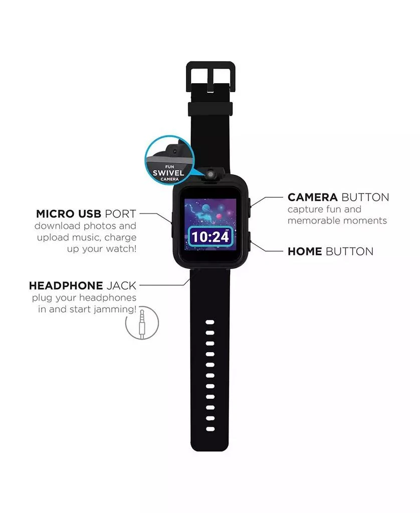 商品Playzoom|Kid's 2 Solid Black Tpu Strap Smart Watch,价格¥187,第4张图片详细描述