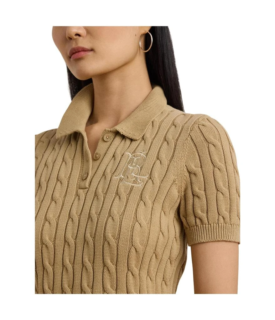 商品Ralph Lauren|Cable-Knit Cotton Polo Sweater,价格¥808,第3张图片详细描述