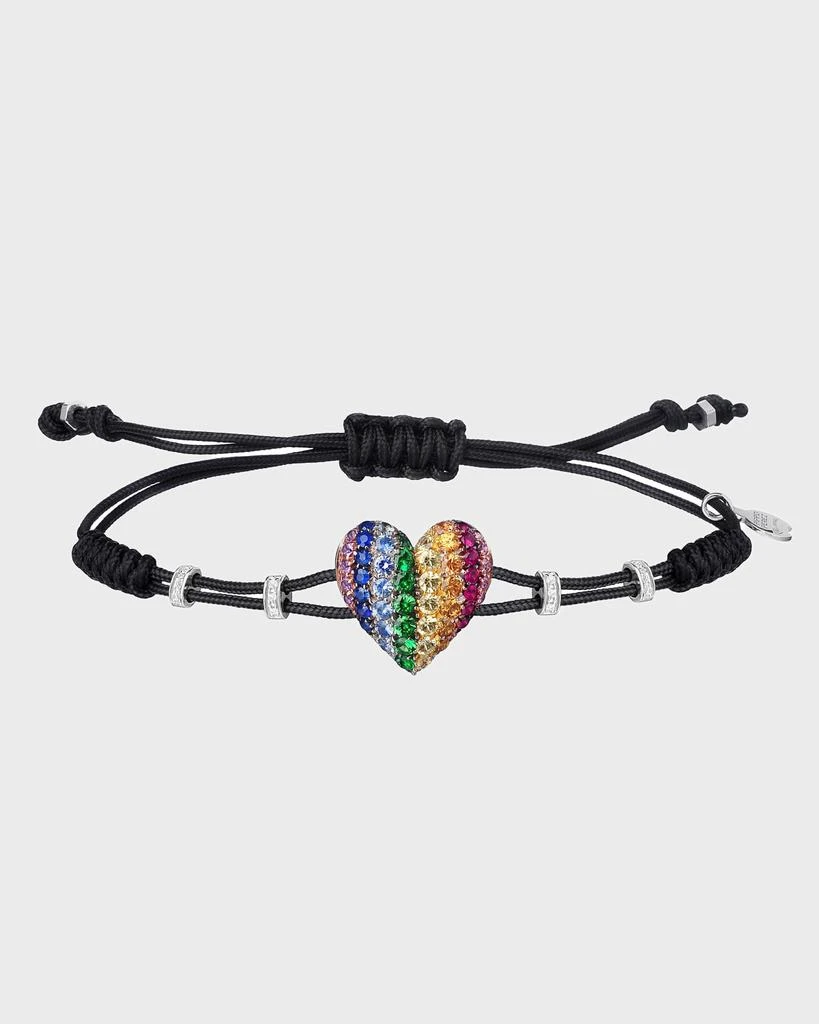 商品Pippo Perez|18k White Gold Multicolor Heart Bracelet,价格¥26625,第1张图片