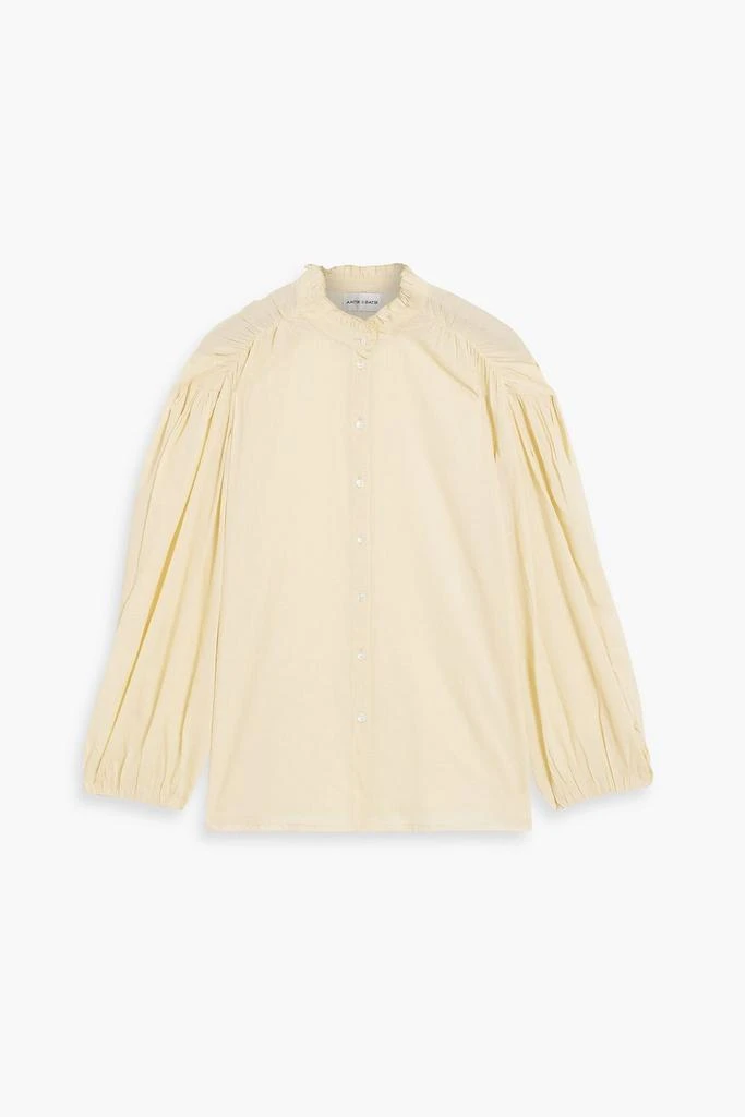 商品ANTIK BATIK|Olga ruffled ruched cotton-voile blouse,价格¥435-¥480,第1张图片