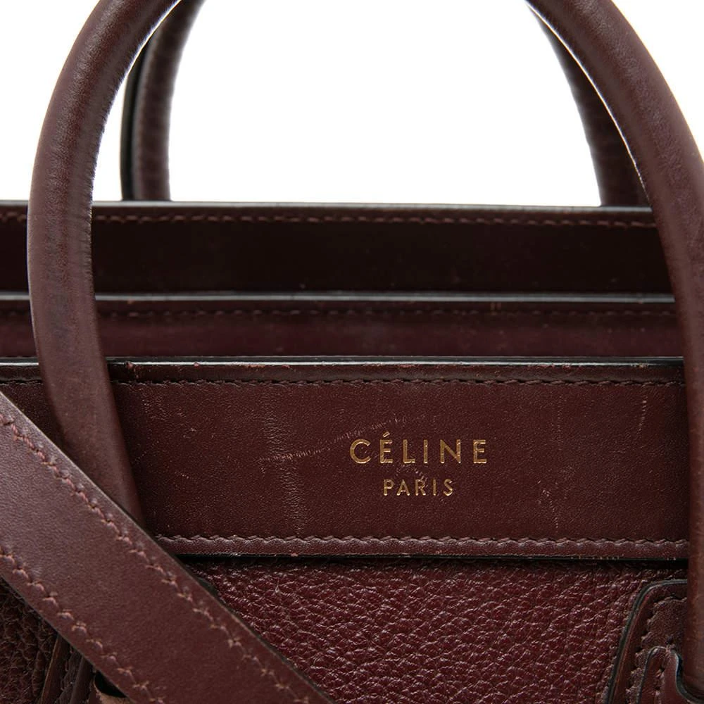 Celine Burgundy Leather Nano Luggage Tote 商品