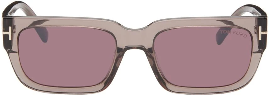 商品Tom Ford|Burgundy Ezra Sunglasses,价格¥1680,第1张图片