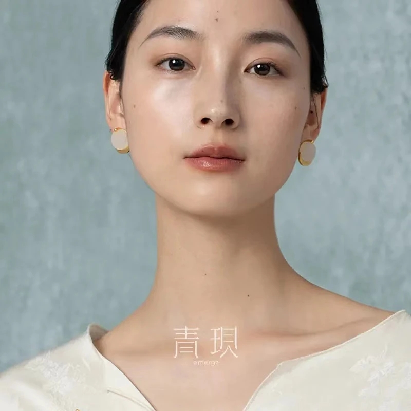【国内直发】青现emerge 知白系列「重明」和田白玉耳环项链戒指 商品