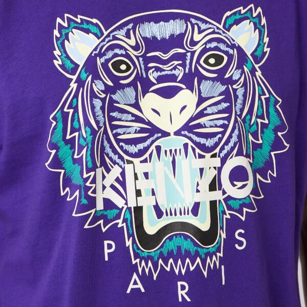 商品Kenzo|KENZO Men's Classic Tiger T-Shirt - Plum Blue,价格¥543,第4张图片详细描述