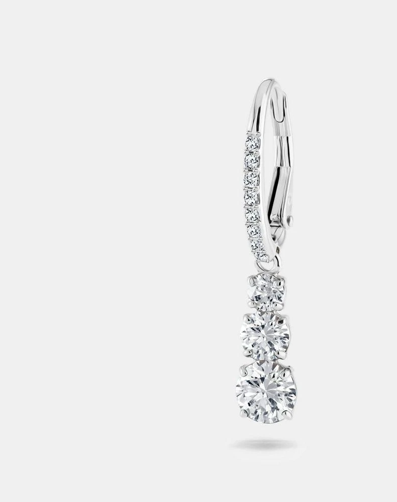 商品Swarovski|Swarovski attract trilogy hoop earrings in silver,价格¥609,第2张图片详细描述